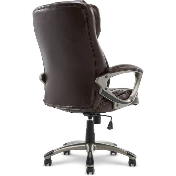 Shop Serta Biscuit Brown Supple Bonded Leather Executive Office