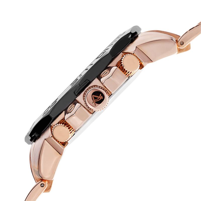 August Steiner Men's Swiss Quartz Multifunction Rose-Tone Bracelet Watch