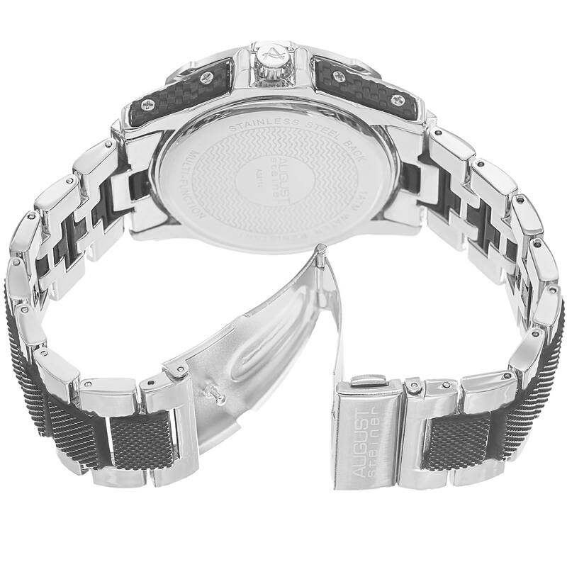 August Steiner Men's Quartz Multifunction Two-Tone Bracelet Watch