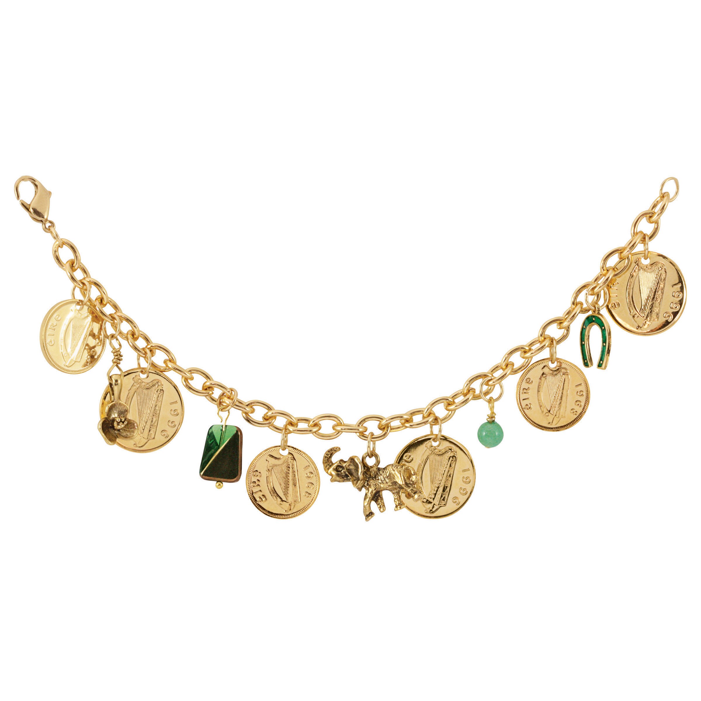 bracelet with coin charm