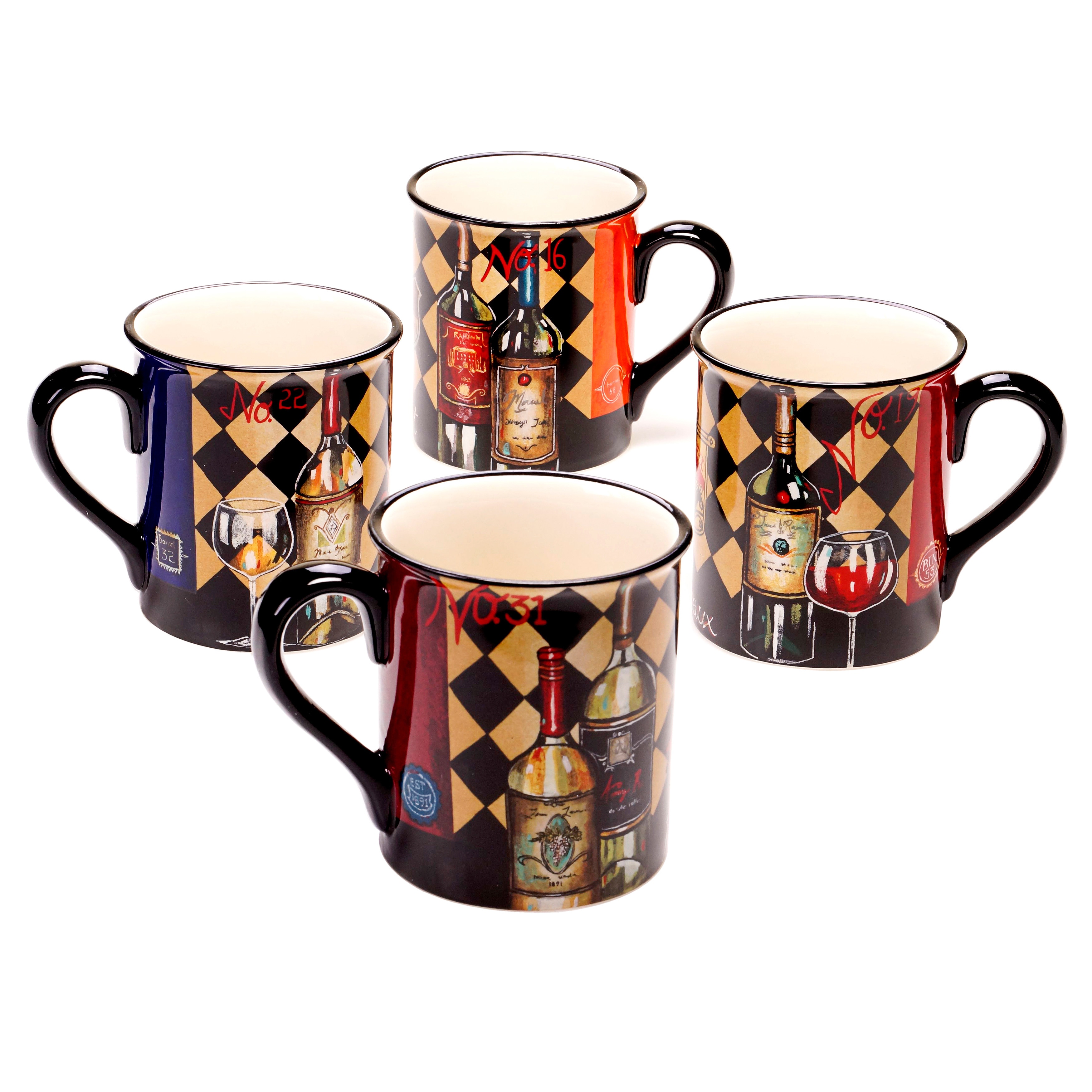 Tasting Room 16 ounce Assorted Mug (set Of 4)