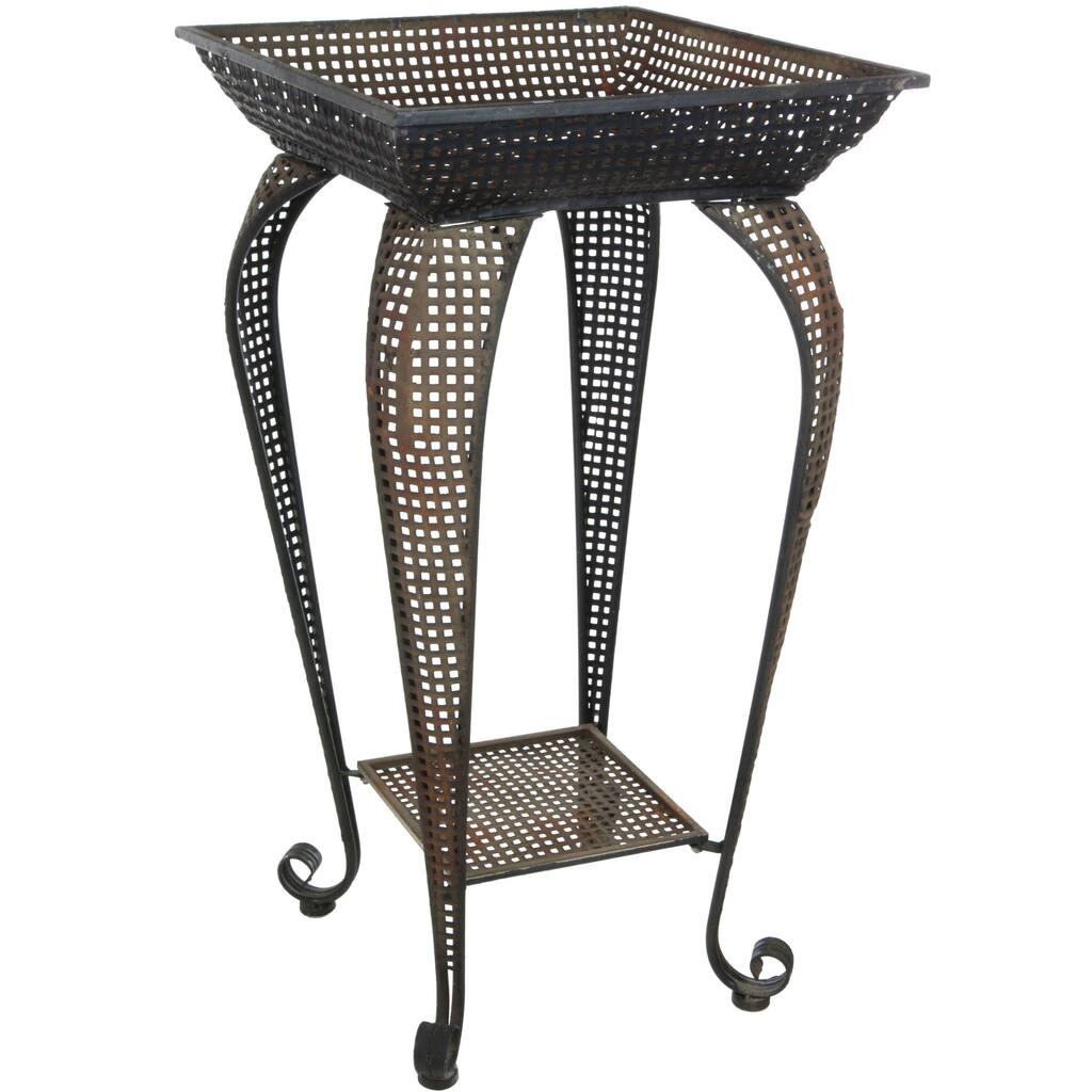 Handmade Perforated Square Iron Display Stand (China)
