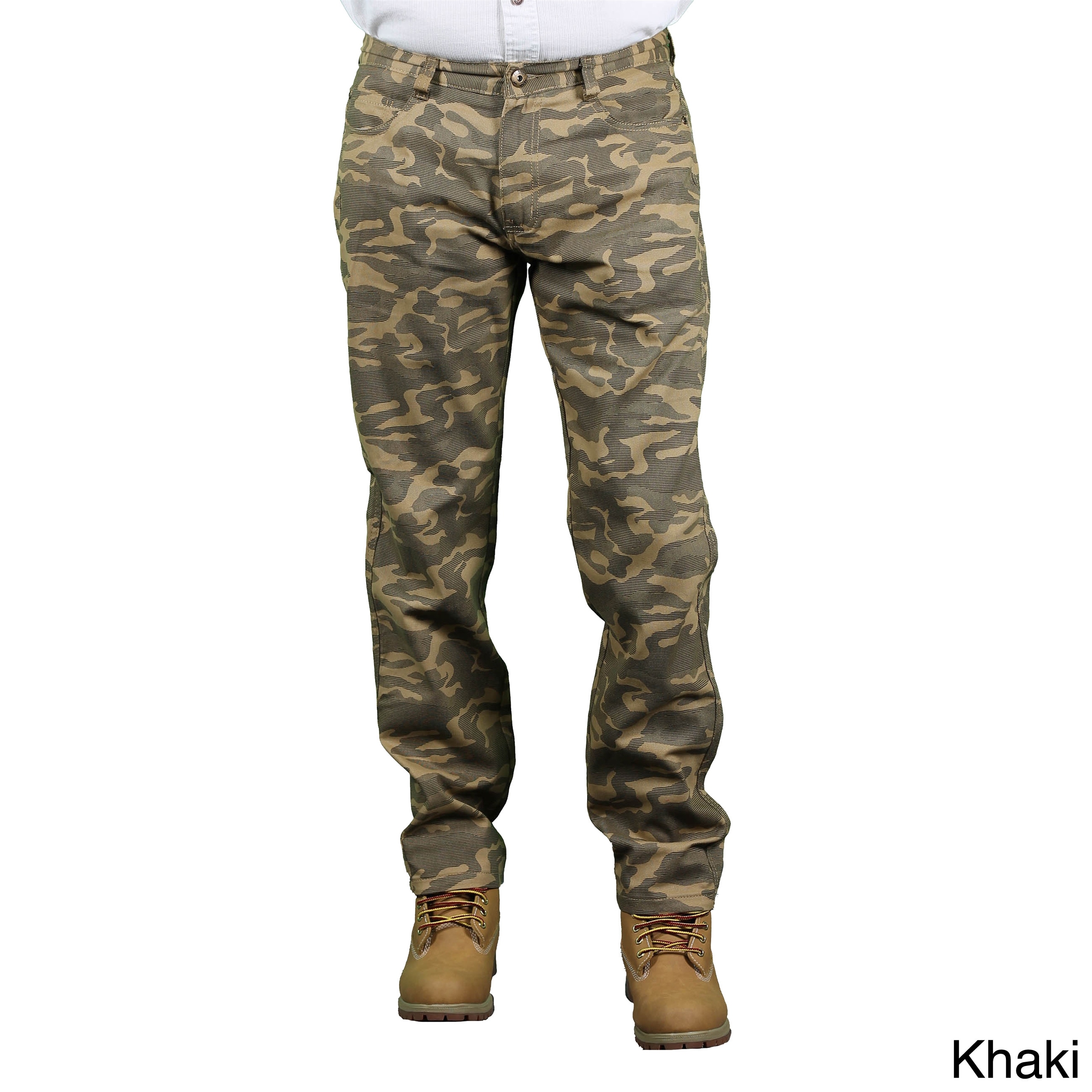 Mo7 Mens Slim Fit Camo Print Pants