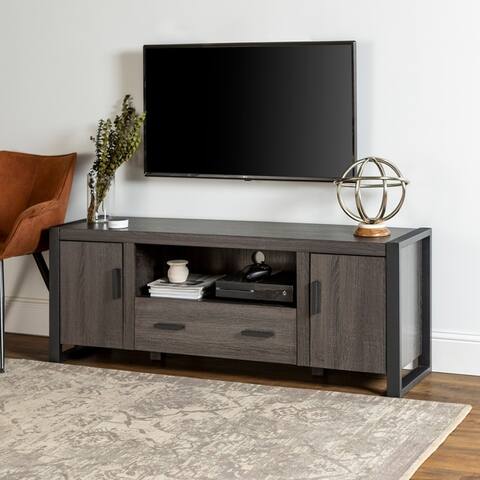 Middlebrook Designs 60-inch Modern TV Stand Console, Charcoal, Urban Entertainment Center