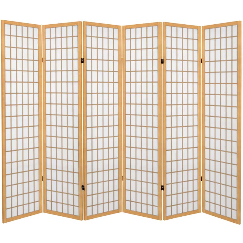 6-foot Tall Canvas Window Pane Room Divider