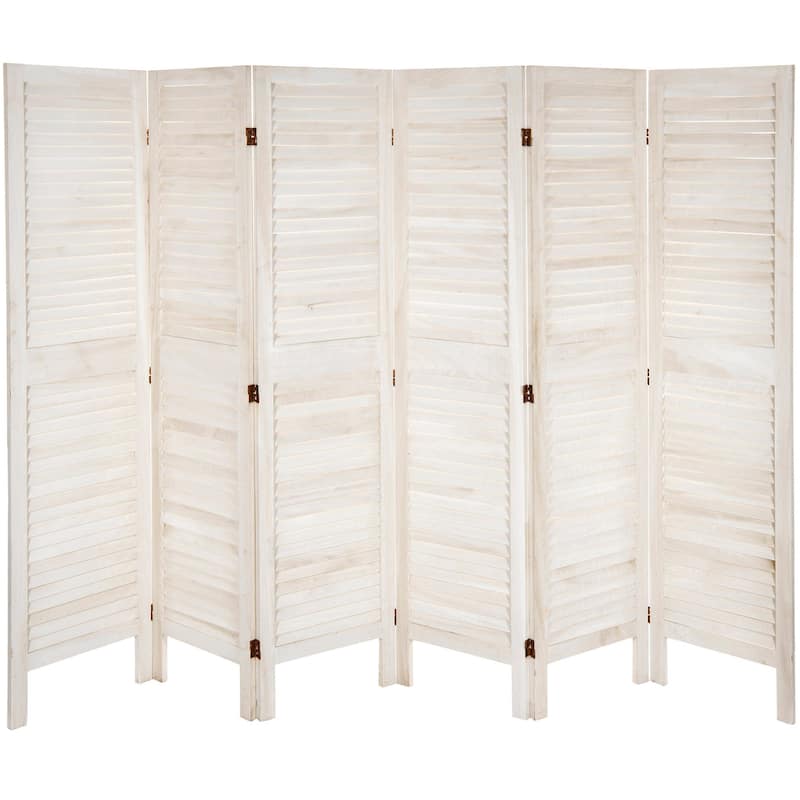 Handmade Modern Venetian Room Divider (China) - White - 99 x 71