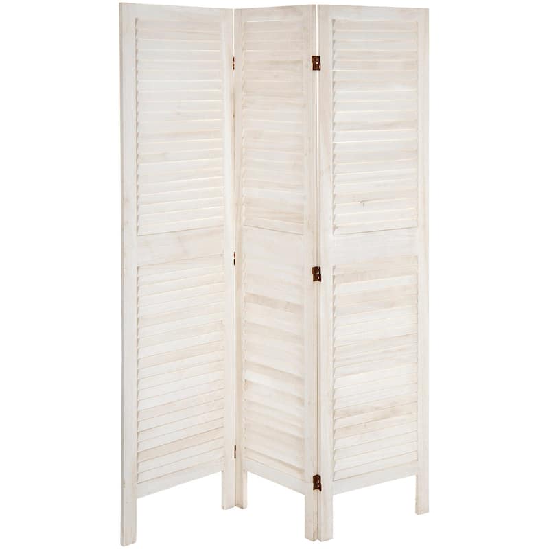 Handmade Modern Venetian Room Divider (China) - White - 49.5 x 71