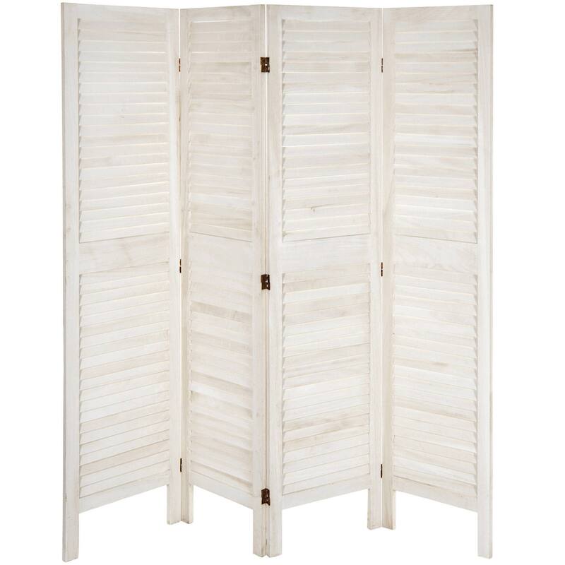 Handmade Modern Venetian Room Divider (China) - White - 66 x 71