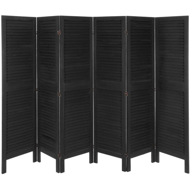 Handmade Modern Venetian Room Divider (China) - Black - 99 x 71