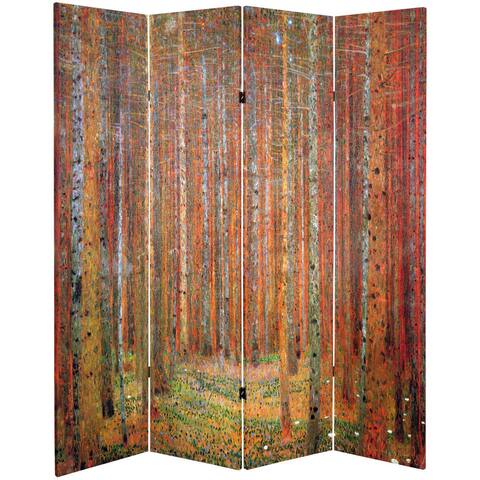 Handmade Works of Klimt Tannenwald and Farm Garden Room Divider
