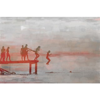 Parvez Taj 'Jump In Lake' Canvas Art