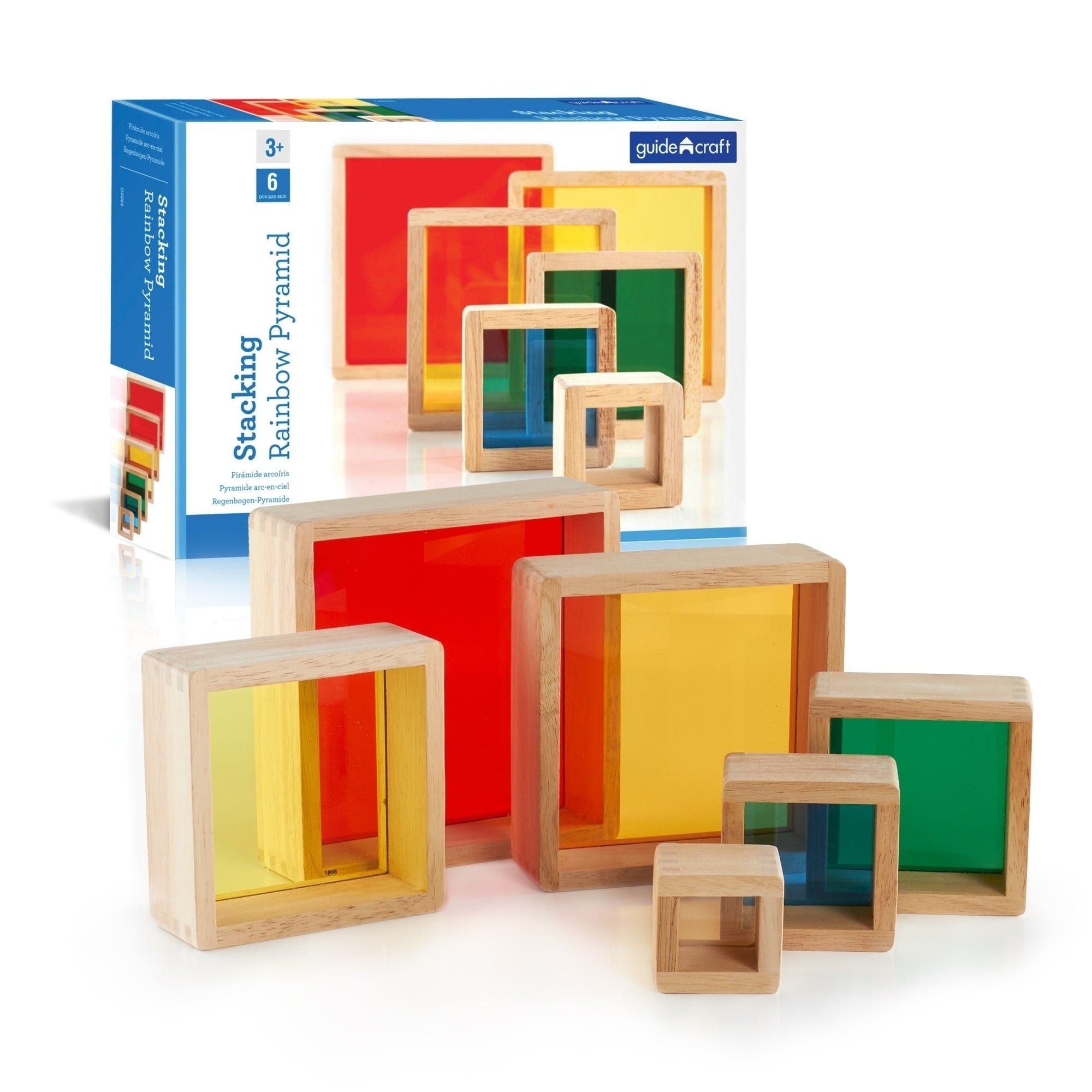 guidecraft stacking rainbow pyramid