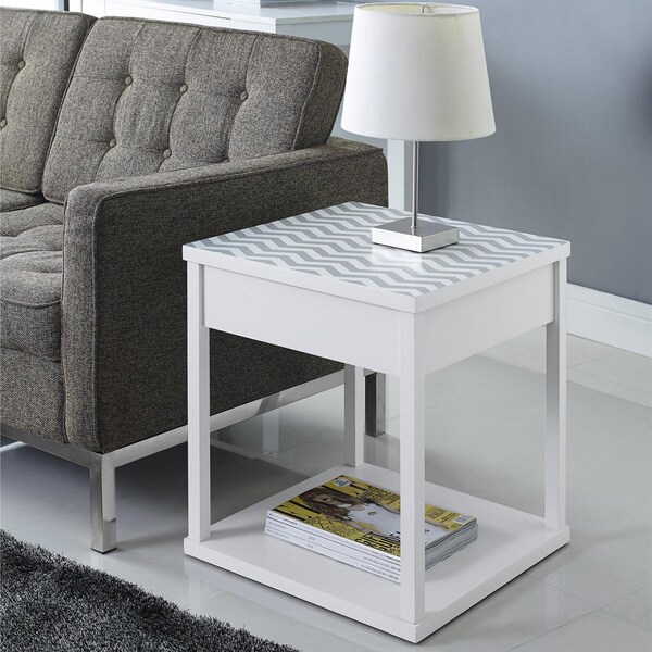 Shop Altra Parsons Chevron Top End Table Free Shipping