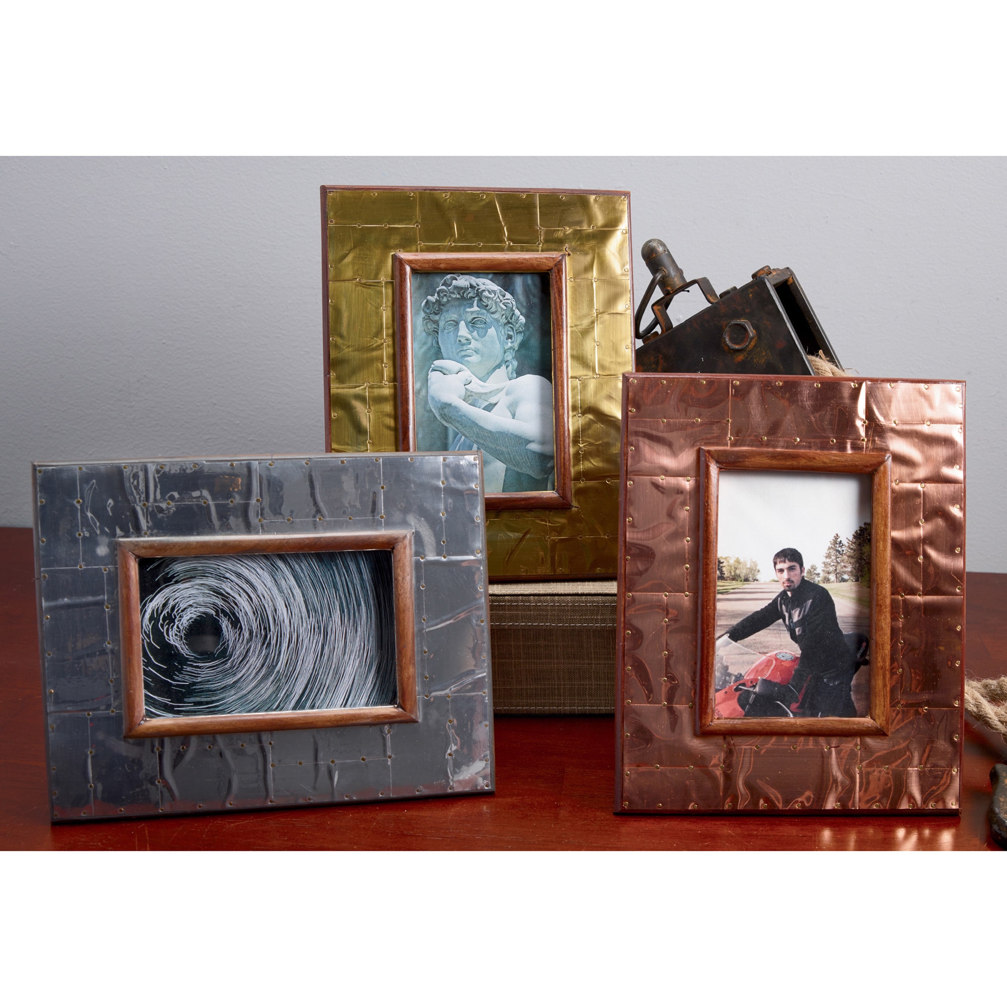 Kindwer Industrial Metal 4x6 Frame (set Of 3) Gold Size 4x6