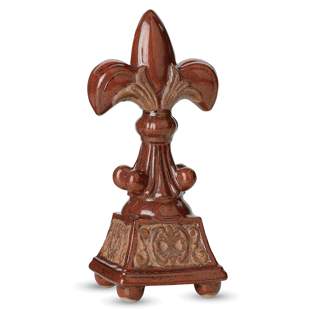 13 inch Fleur de lis Table Statue