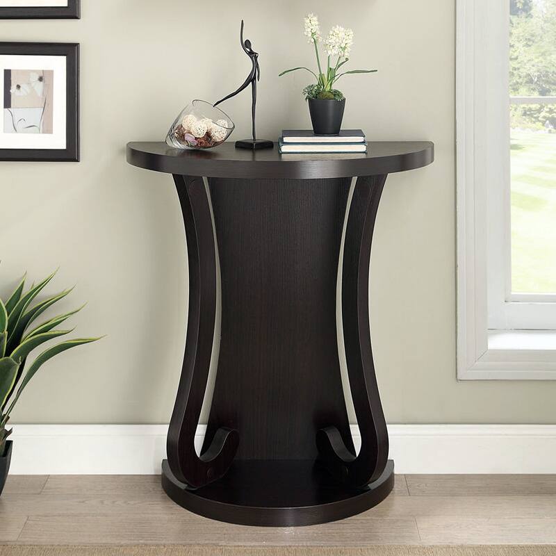 Cappuccino Finish Half Moon Entry Table