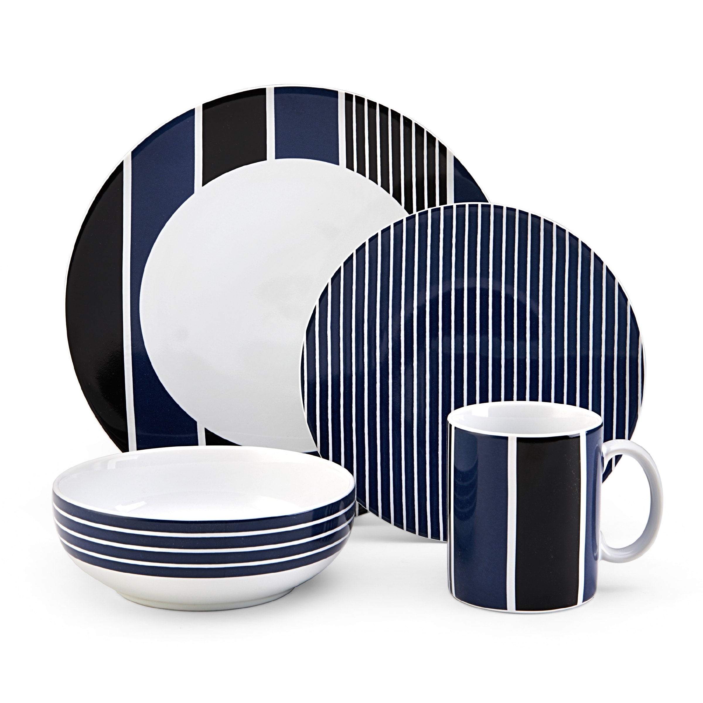 Nautica Knots Bay Navy 4 piece Dinnerware Set