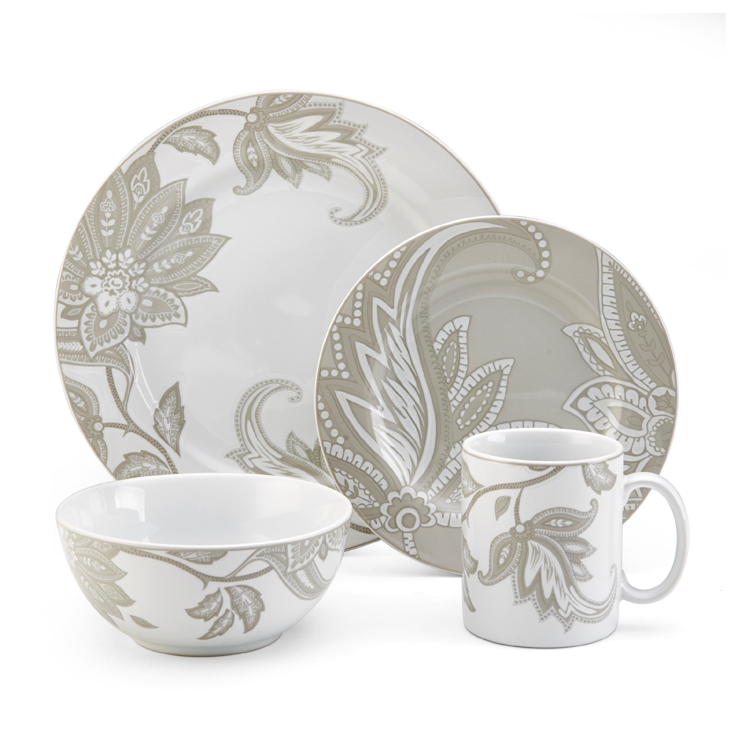 Nautica Tisbury Taupe 4 piece Dinnerware Set