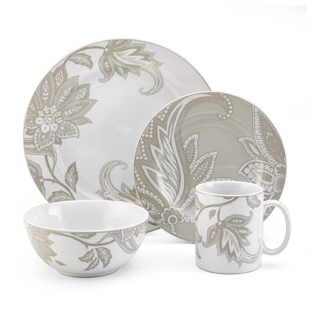 Nautica Tisbury Taupe 4-piece Dinnerware Set