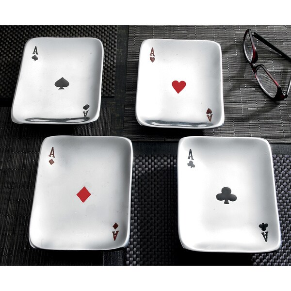 Playing Card Aces Snack Dish Set (Set of 4) - Bed Bath & Beyond