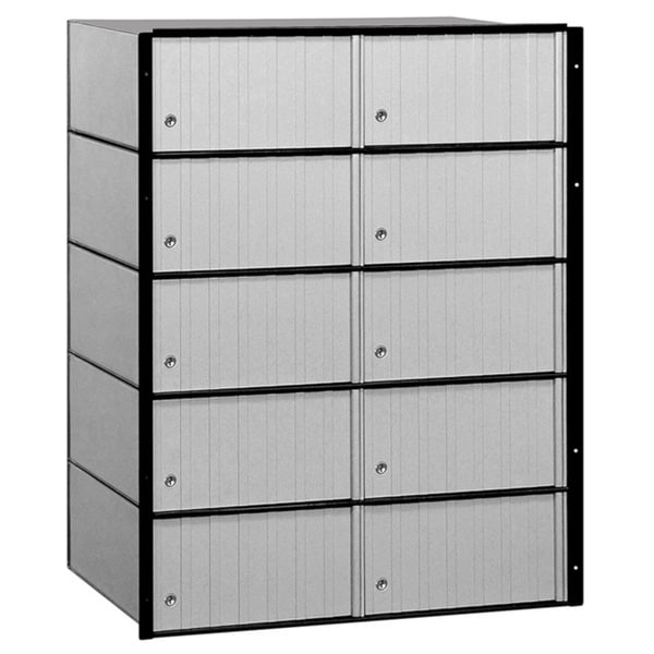Salsbury Aluminum 10-door Standard System Mailbox