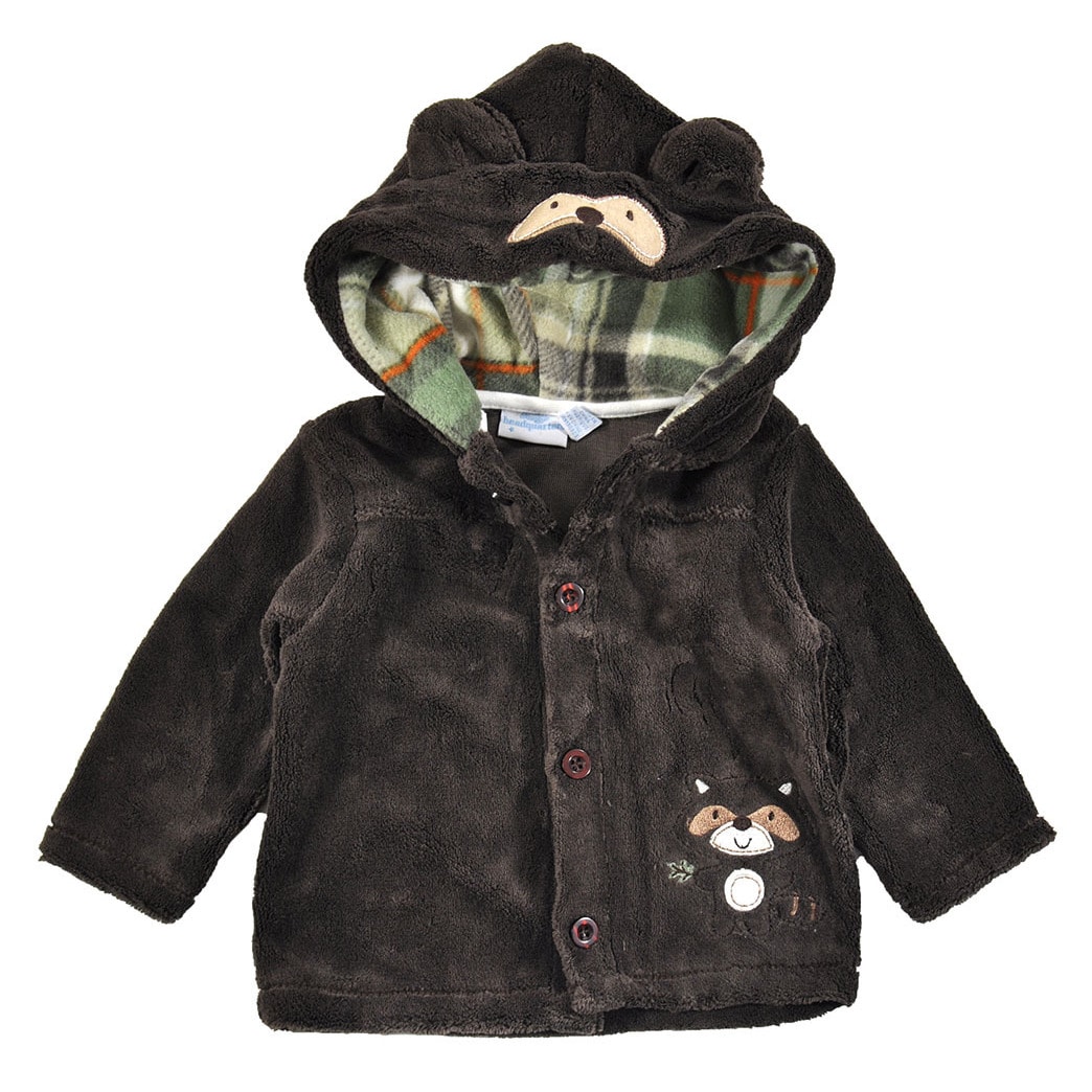 Baby Headquarters Boys Micro Fleece 2 piece Set In Brown