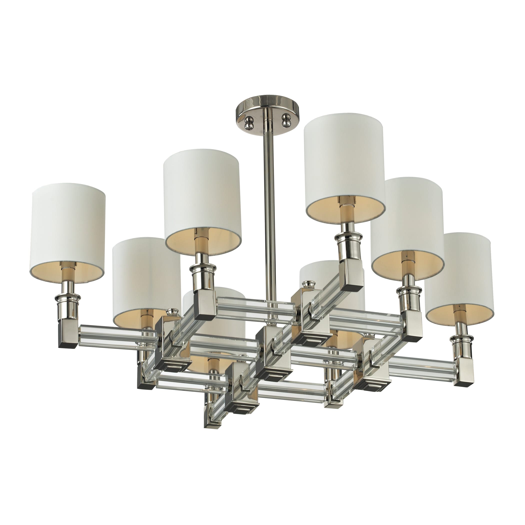 Berwick 6 light Polished Nickel/ Crystal Chandelier