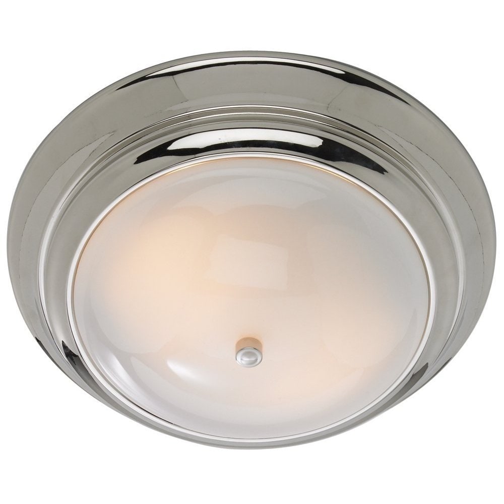 Clayton 1 light Chrome Flush Mount