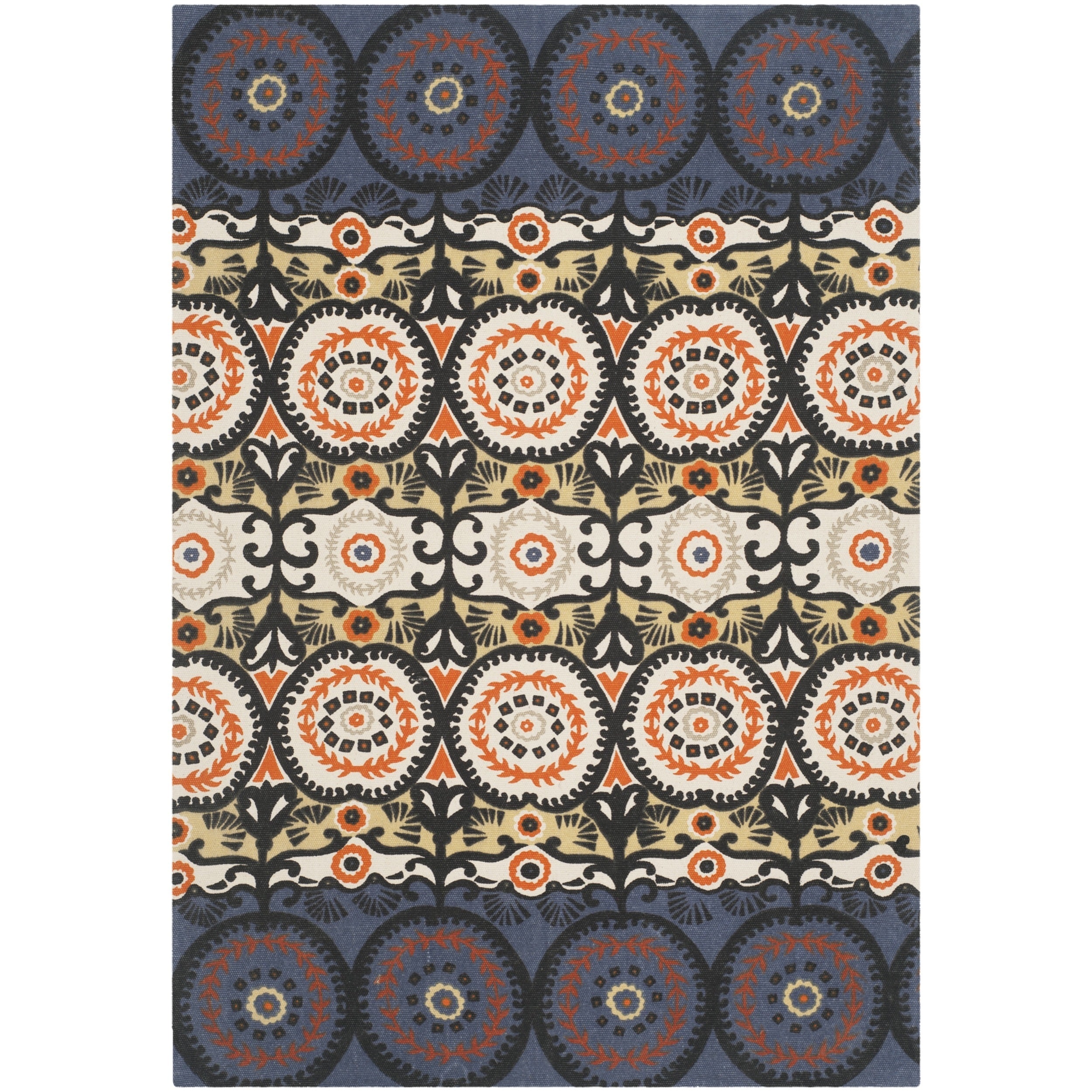 Safavieh Hand loomed Cedar Brook Lilac/ Orange Cotton Rug (4 X 6)