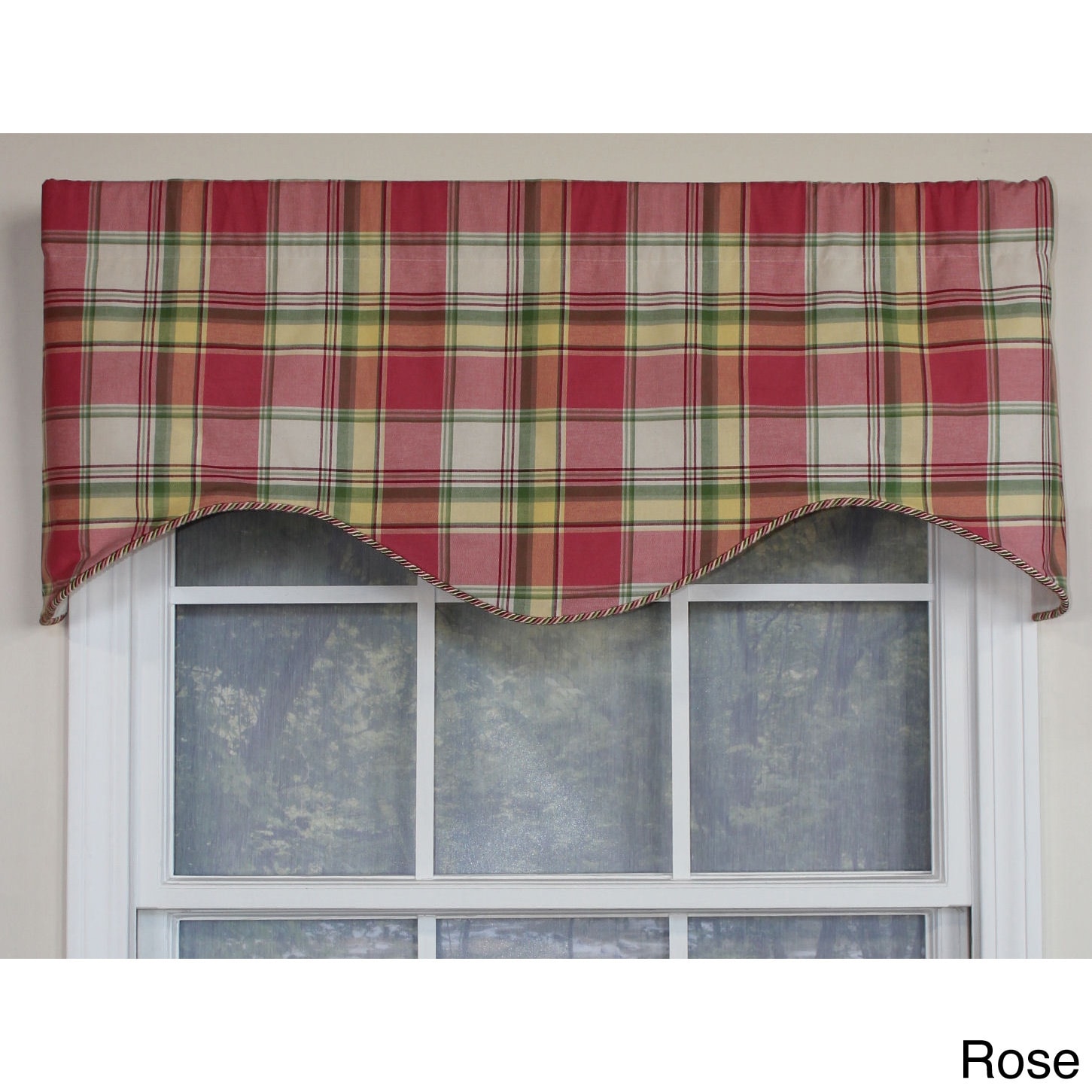 Safari Plaid Cornice Window Valance