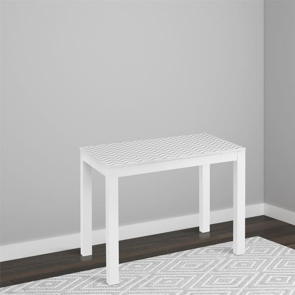 Shop Avenue Greene White Grey Chevron Jack Desk With Drawer