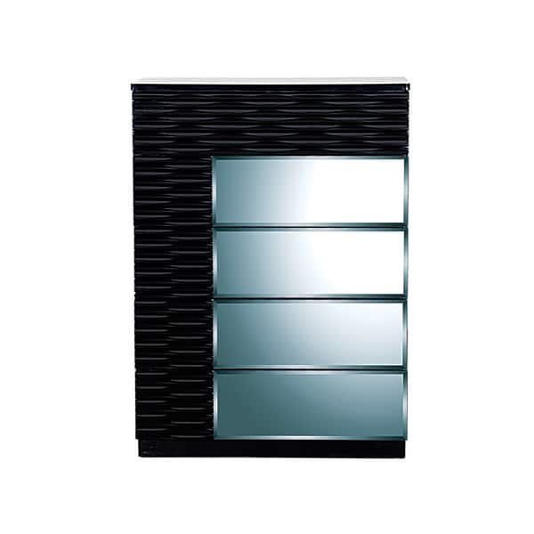 Shop Manhattan Modern Black High Gloss 5 Drawer Chest Free