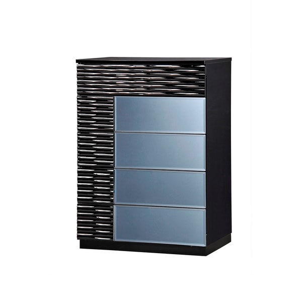 Manhattan Modern Black High gloss Chest