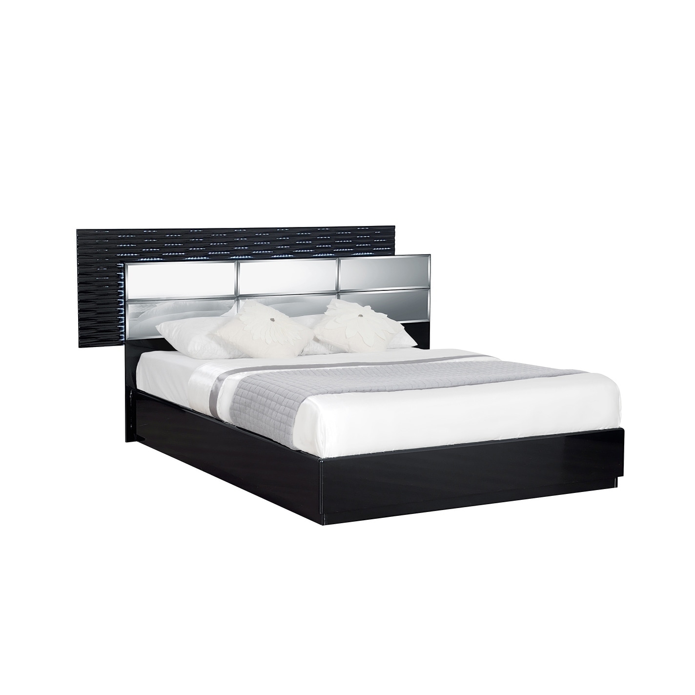 Global Furniture Usa Manhattan Black Queen Bed Black Size Queen