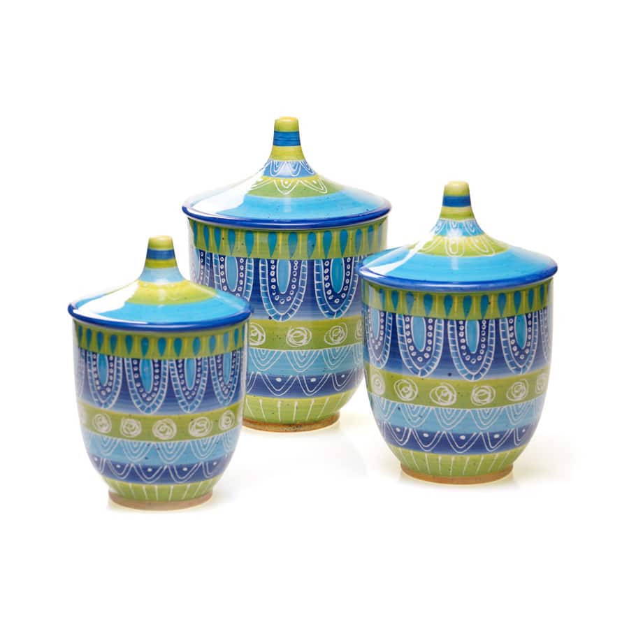 Certified International Tapas 3-piece Ceramic Canister Set