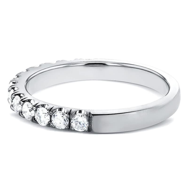 Kobelli 0.50 Carats Natural Diamond 14k Solid Gold Comfort Fit Flame French Pavé Lyon Ring