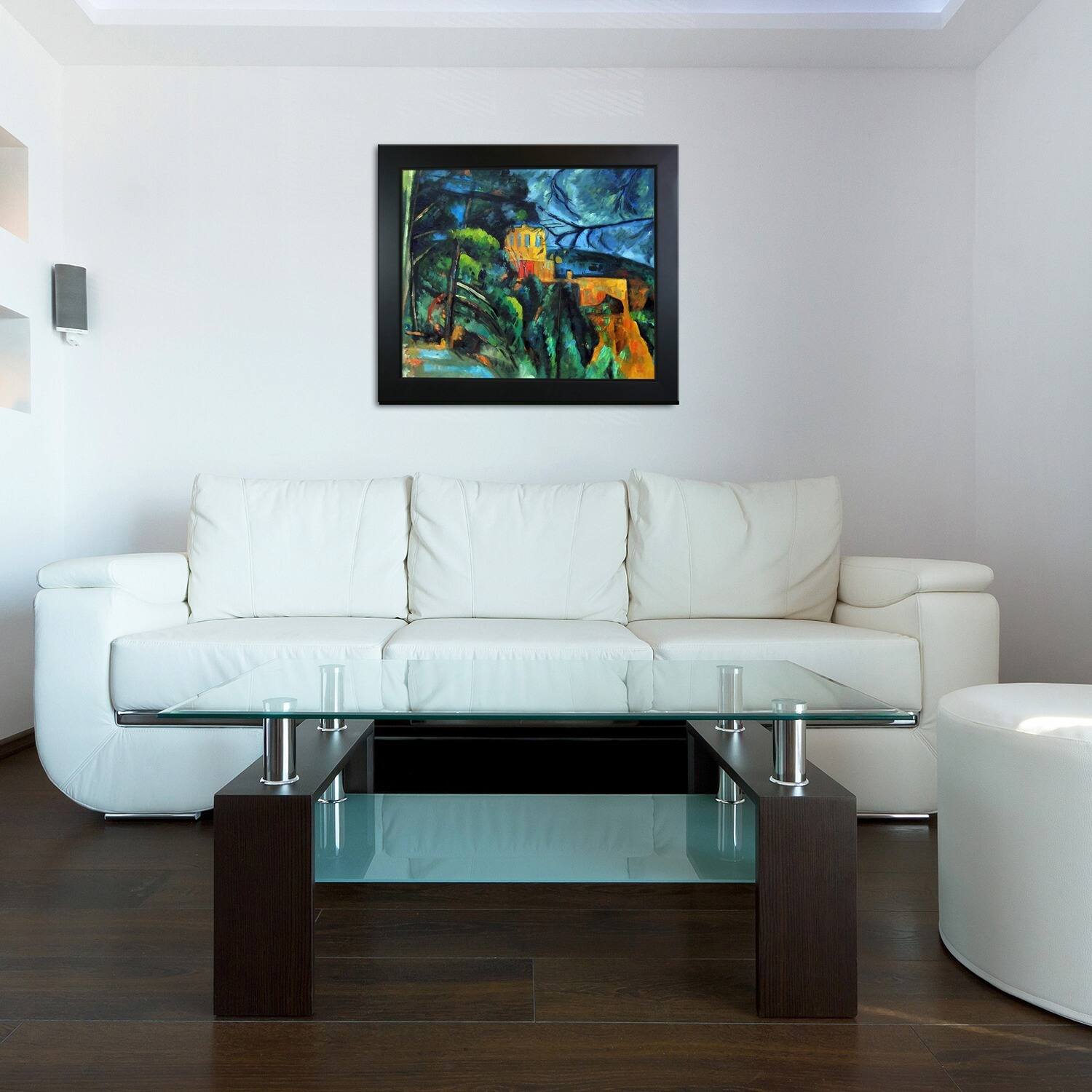 La Pastiche Paul Cezanne 'Chateau' Hand Painted Framed Canvas Art On