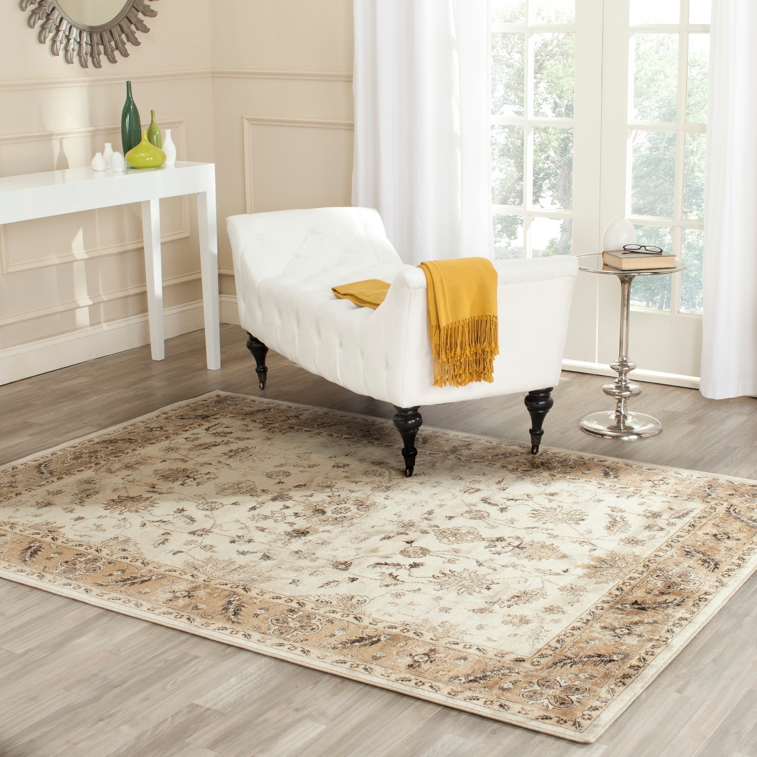 Safavieh Vintage Stone/ Caramel Viscose Rug (67 X 92)