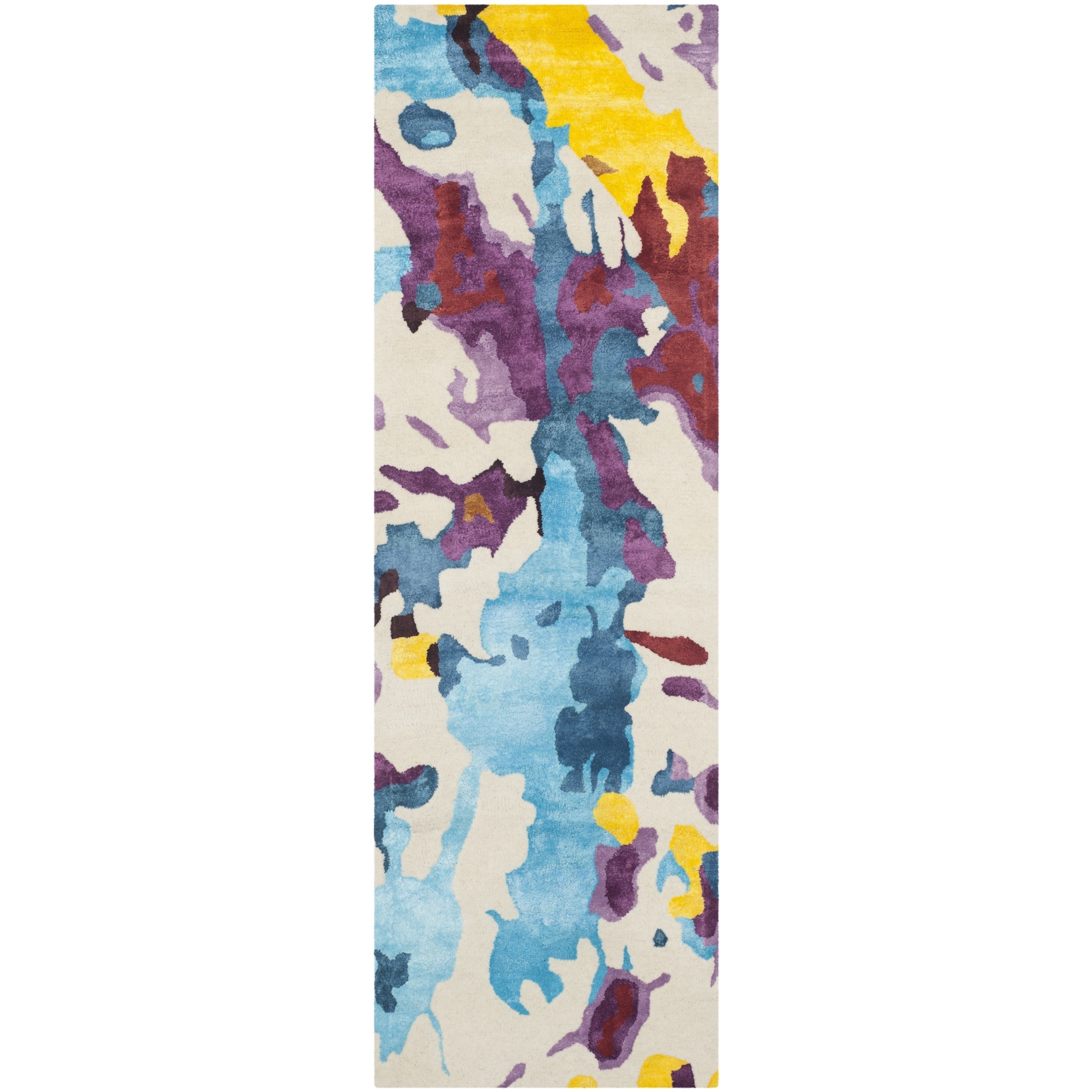 Isaac Mizrahi By Safavieh Peach Splatter Wool Rug (23 X 8)