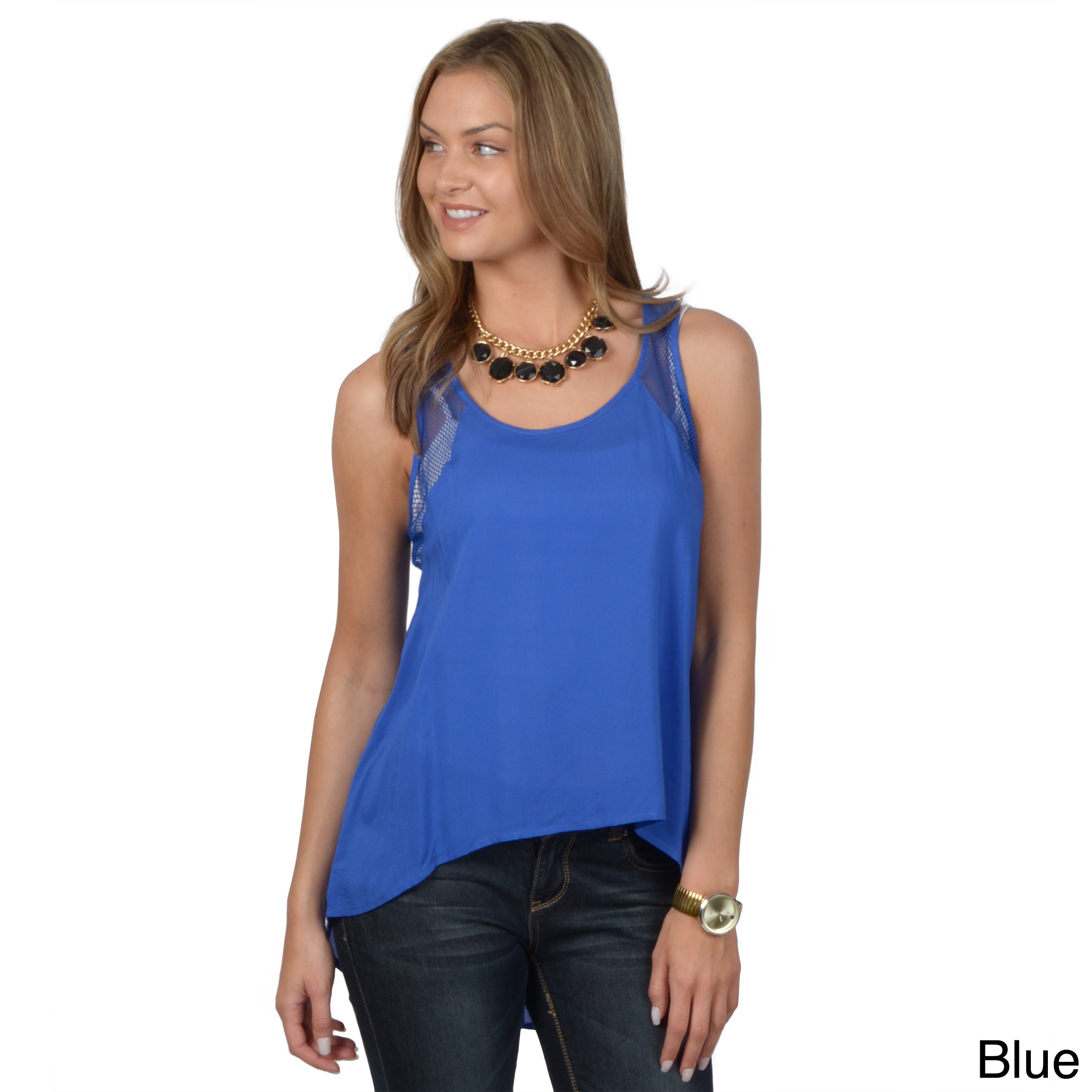 Hailey Jeans Co Hailey Jeans Co. Juniors Lightweight Sleeveless Top Blue Size S (1  3)