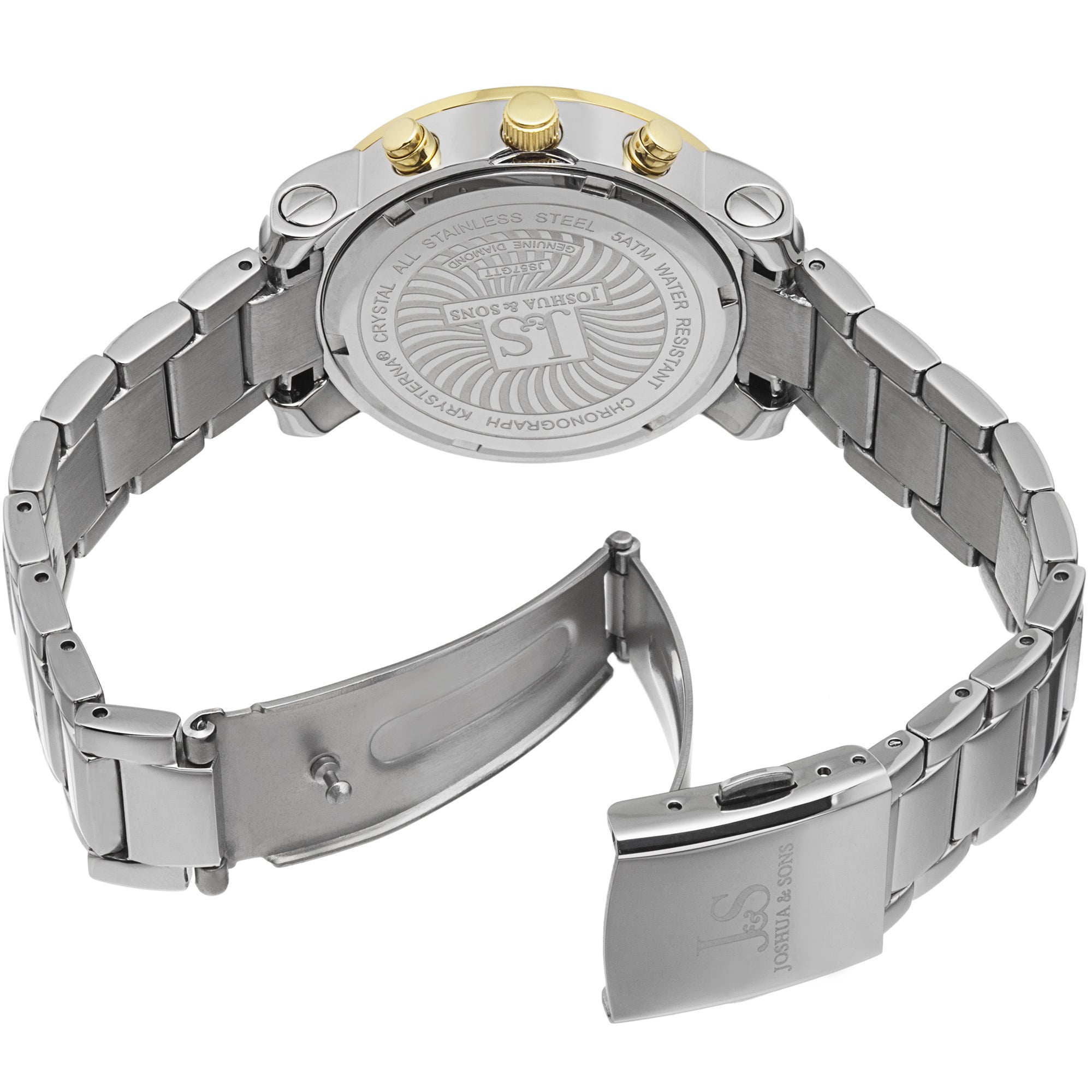 Joshua Sons Women's Diamond Chronograph Stainless Steel Two-Tone Watch