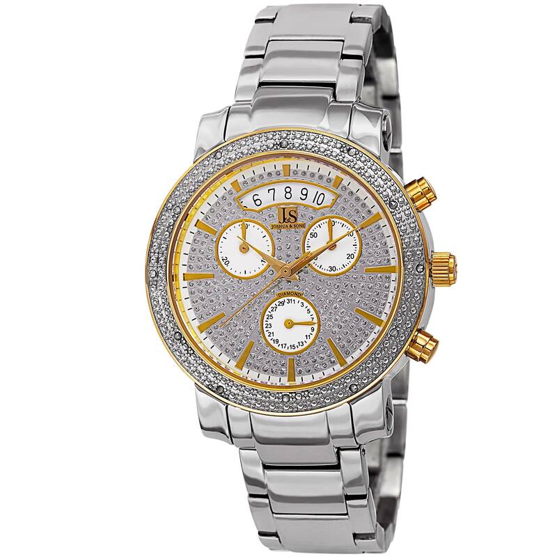 Joshua & Sons Women's Diamond Chronograph Stainless Steel Two-Tone Watch