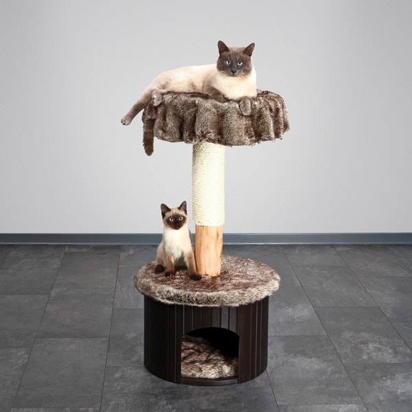 Trixie Meru Natural Wood 39-inch Plush Cat Tree - Free Shipping Today