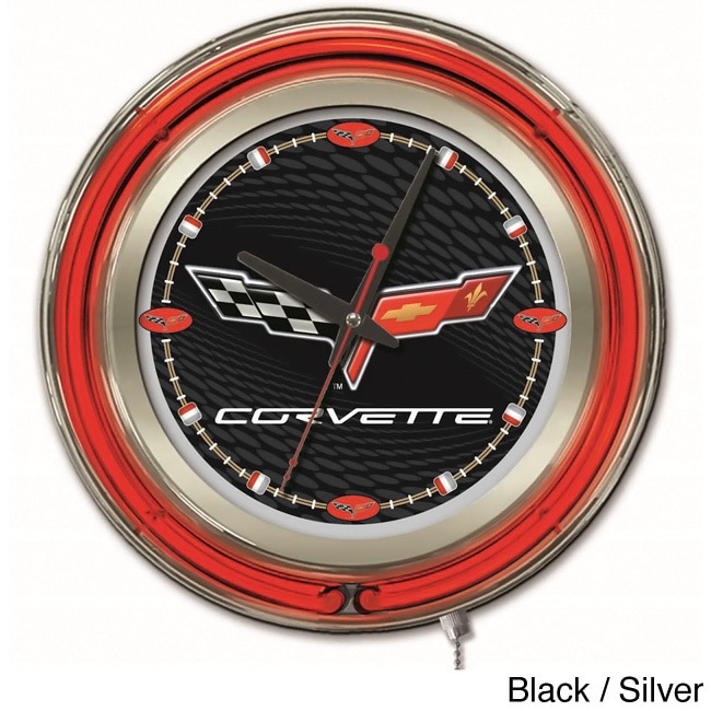 Holland Bar Stool Company Neon Corvette Clock