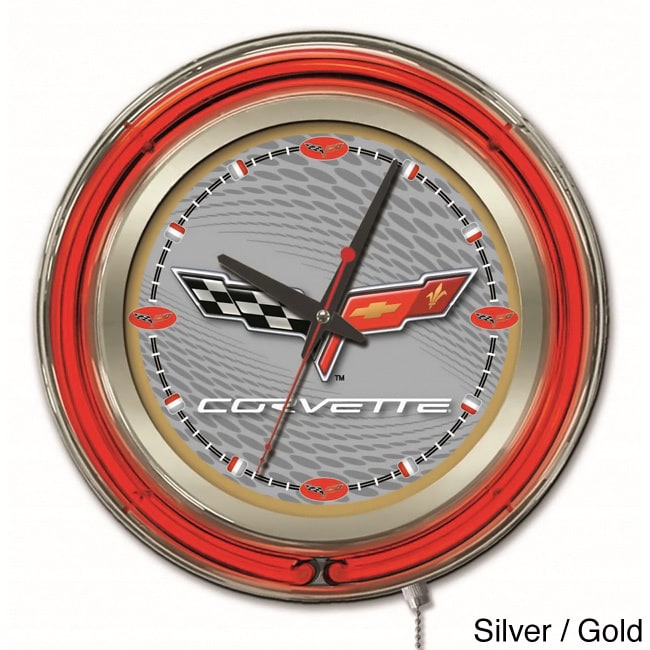 Holland Bar Stool Company Neon Corvette Clock