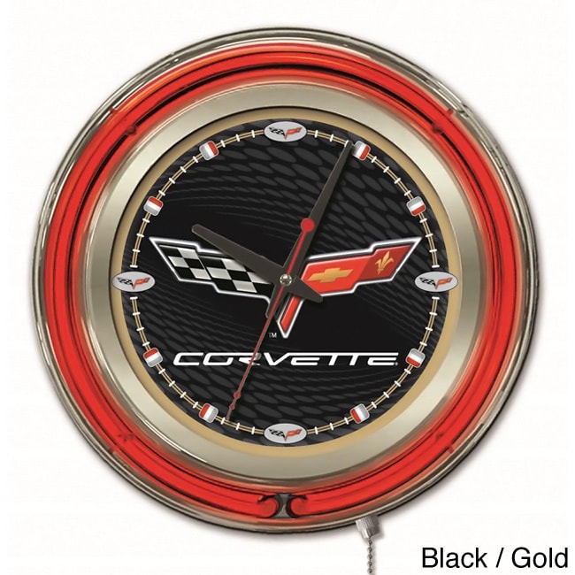 Holland Bar Stool Company Neon Corvette Clock