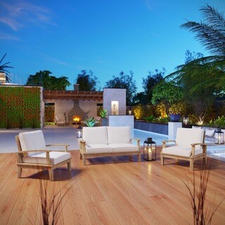 Shop Quay 8 Piece Outdoor Patio Teak Sofa Set - On Sale ... Shop Quay 8 Piece Outdoor Patio Teak Sofa Set - On Sale ... on Safavieh Outdoor Living Granton 5 Pc Living Set id=99072