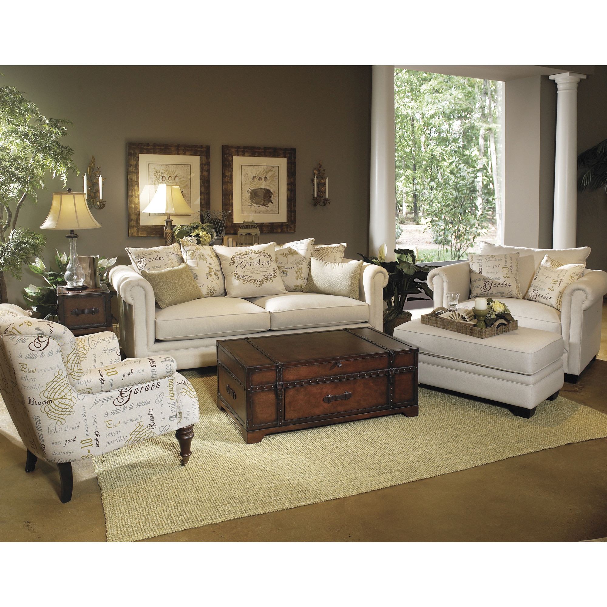 Cynthia Beige 4 piece Sofa Set