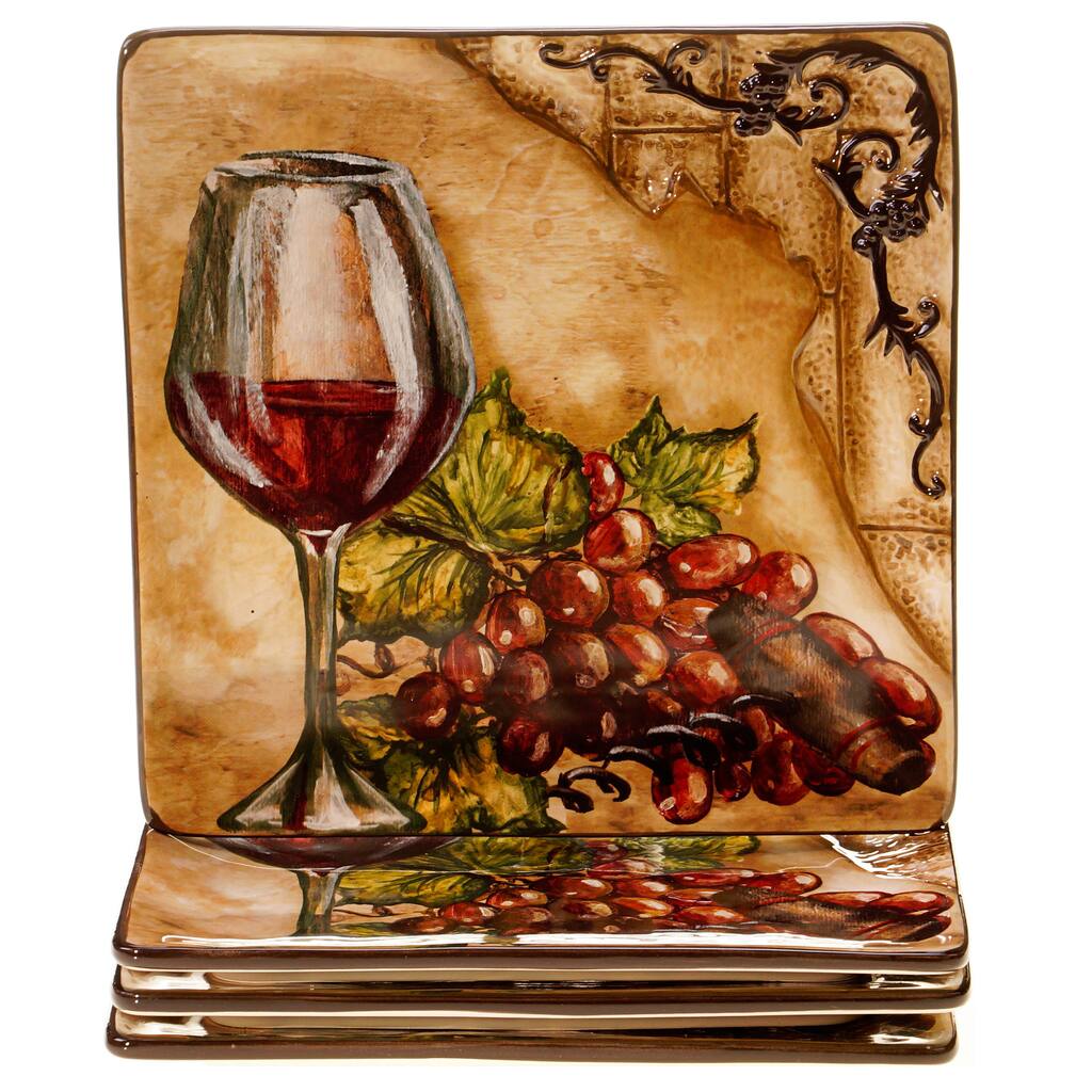 Certified International Tuscan View Salad/Dessert Plates, Set of 4