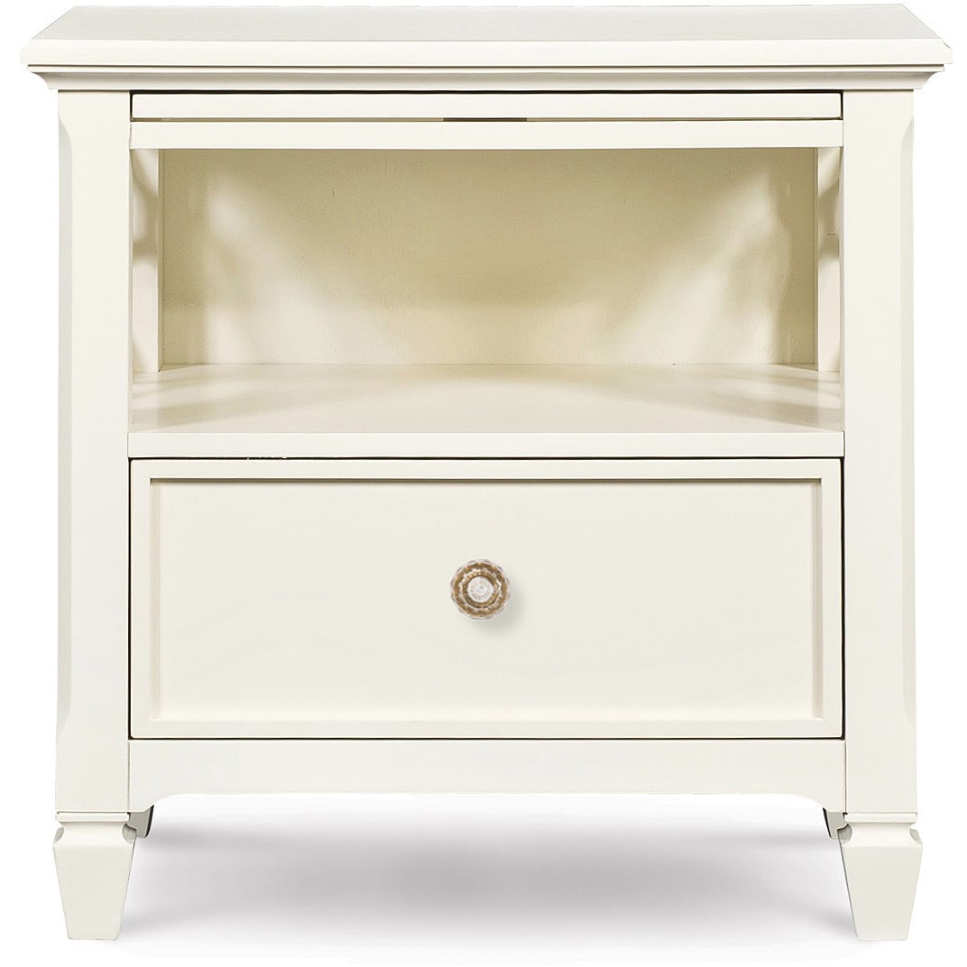 Magnussen Home Furnishings Cameron 1 drawer Open Nightstand White Size Twin